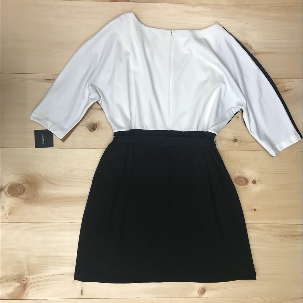 🌹Ellen Tracy thicker dress black/brown/off-white - Picture 2 of 8